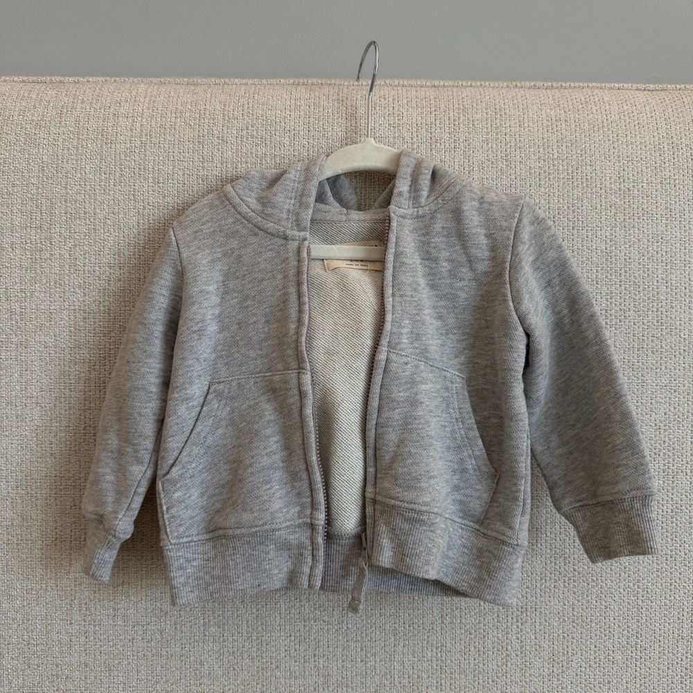 Hart + Land Cozy Gray Kids Zip Up Hoodie